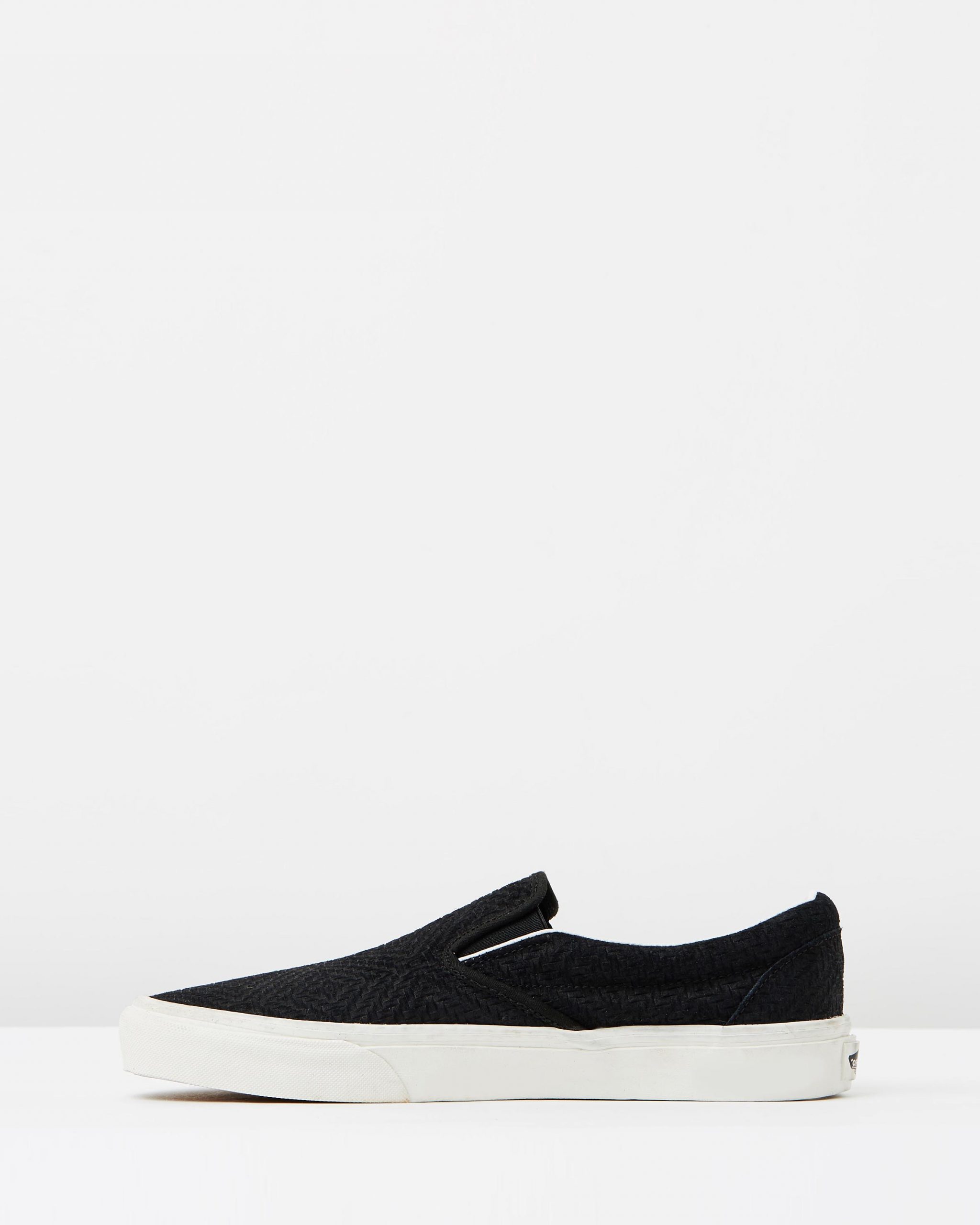 Vans Womens Classic Slip On Black Suede Trainers 3